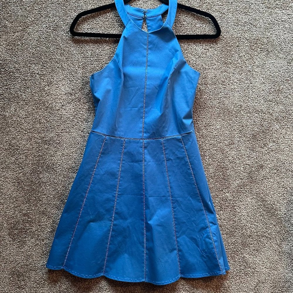 Parker Women's Sleeveless Knee Length A-Line Dress, Blue Color, Size S, Used
